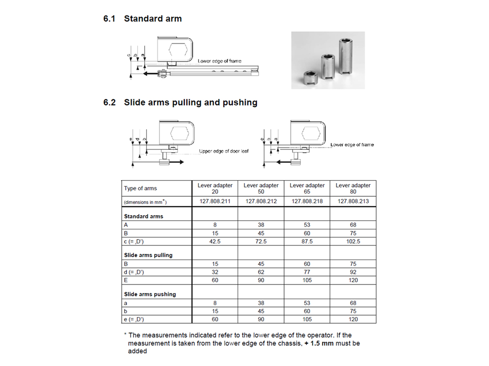 Mounting DFAs in restricting doors